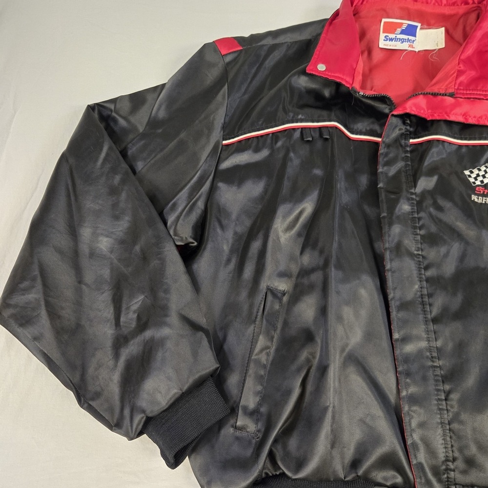 Vintage Swingster Snap On Racing Jacket Mens XL Full Zip Checker Flag Marlboro - Picture 7 of 14